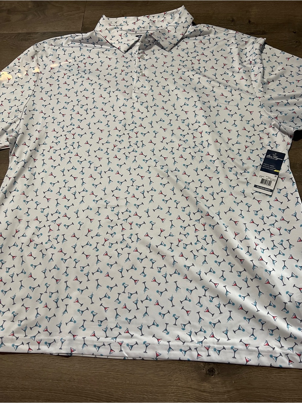 Ben Hogan Performance Martini Print Polo Shirt Size 3XL New